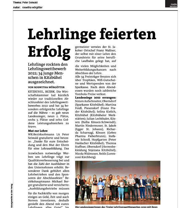 Lehrlinge feierten Erfolg