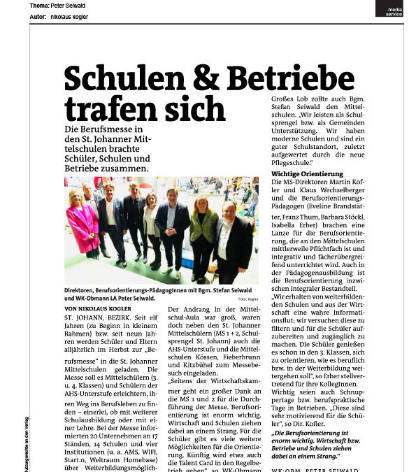 Schulen & Betriebe trafen sich