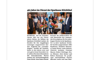 465 Jahre im Dienst der Sparkasse Kitzbühel