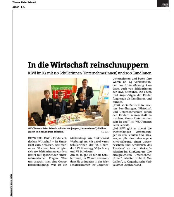 In die Wirtschaft reinschnuppern