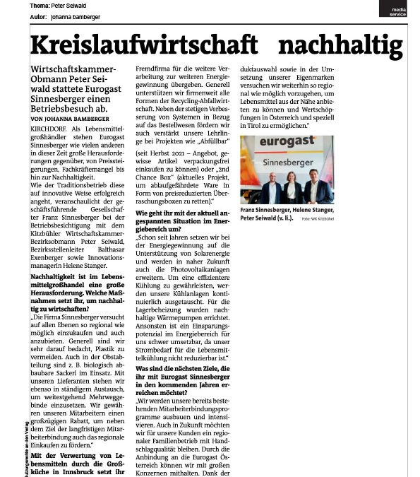 Kreislaufwirtschaft nachhaltig