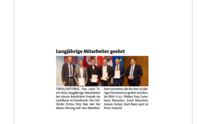 Langjährige Mitarbeiter geehrt