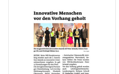 Innovative Menschen vor den Vorhang geholt