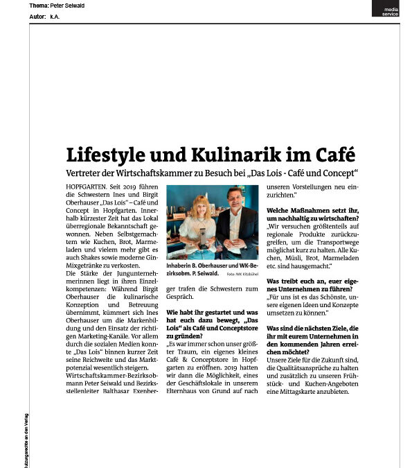 Lifestyle und Kulinarik im Café