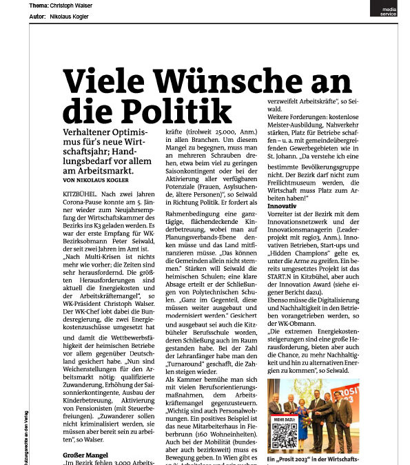 Viele Wünsche an die Politik
