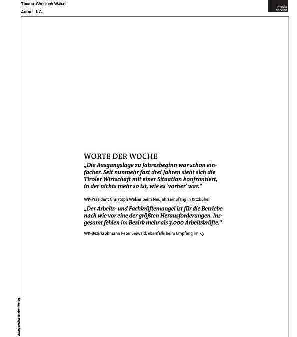 Worte der Woche