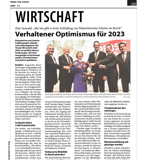 Verhaltener Optimismus für 2023