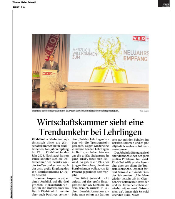 Wirtschaftskammer sieht eine Trendumkehr bei Lehrlingen