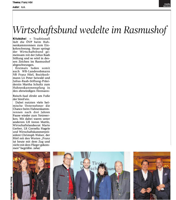 Wirtschaftsbund wedelte im Rasmushof