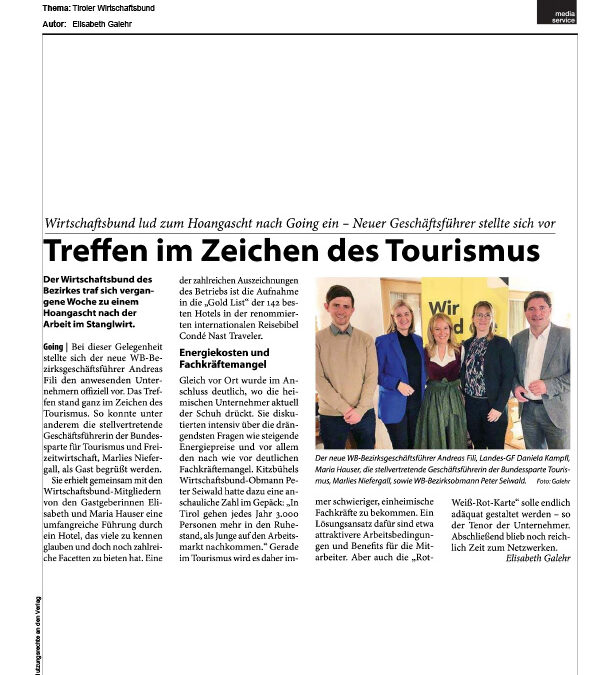 Treffen im Zeichen des Tourismus