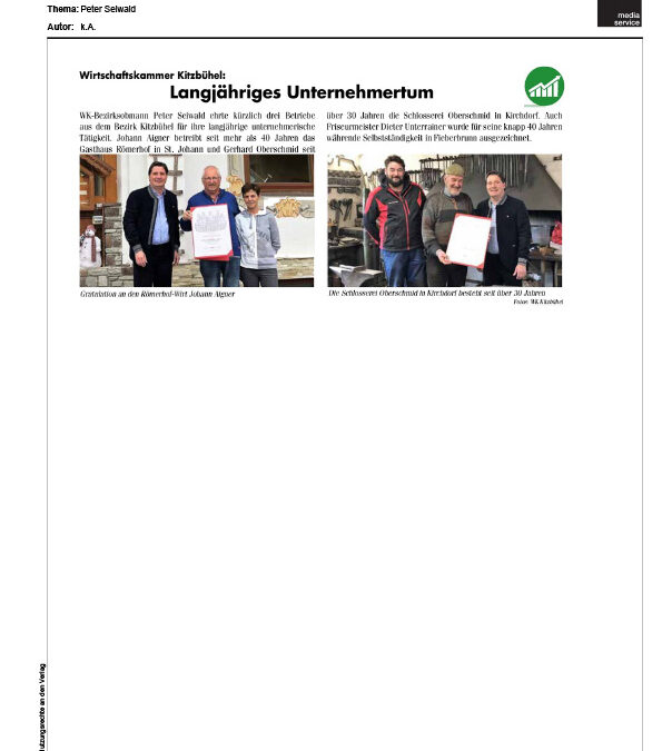 Langjähriges Unternehmertum