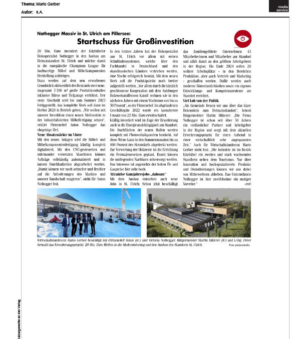 Startschuss für Großinvestition