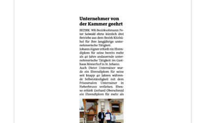 Unternehmer von der Kammer geehrt