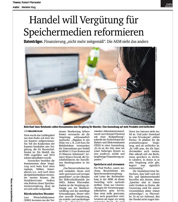 Handel will Vergütung für Speichermedien reformieren