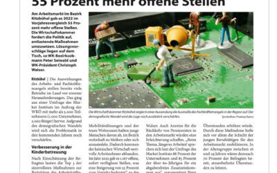 55 Prozent mehr offene Stellen