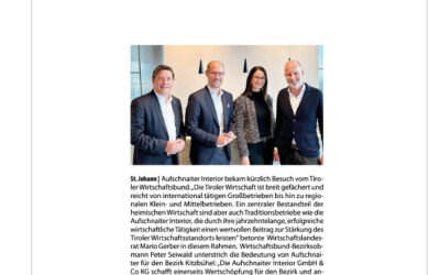 Tiroler Wirtschaftsbund besucht Aufschnaiter Interior