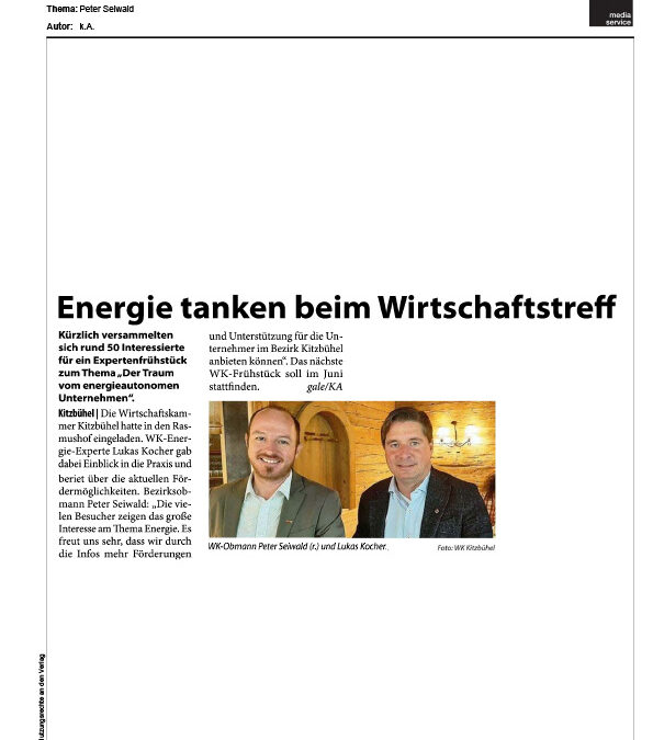 Energie tanken beim Wirtschaftstreff