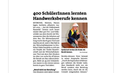 400 SchülerInnen lernten Handwerksberufe kennen