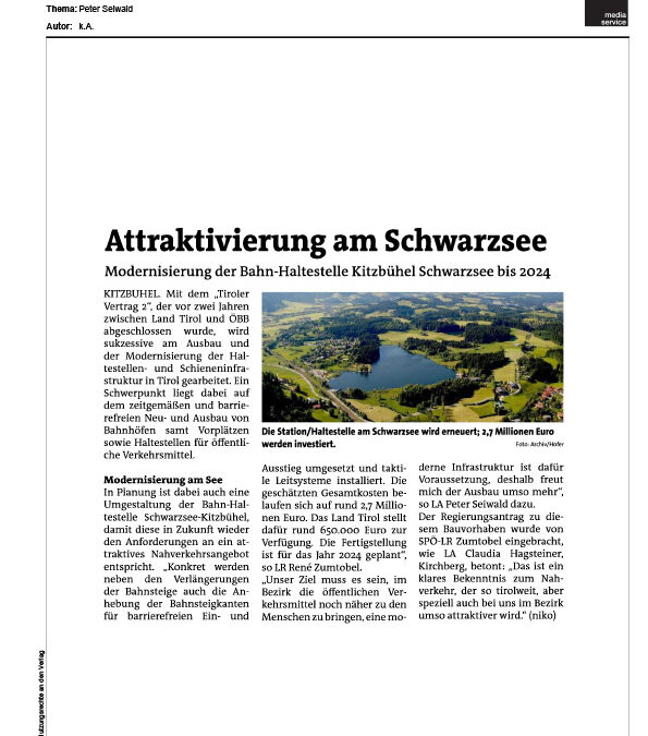 Attraktivierung am Schwarzsee