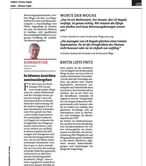 Entlastungen mit Strukturplan ’23?