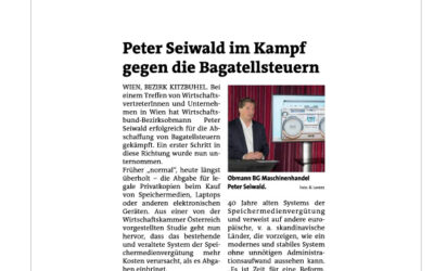 Peter Seiwald im Kampf gegen die Bagatellsteuern