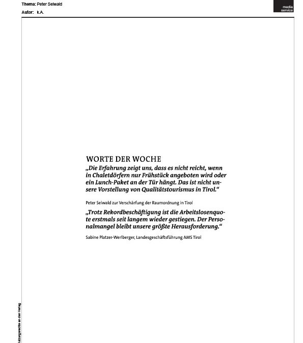 Worte der Woche