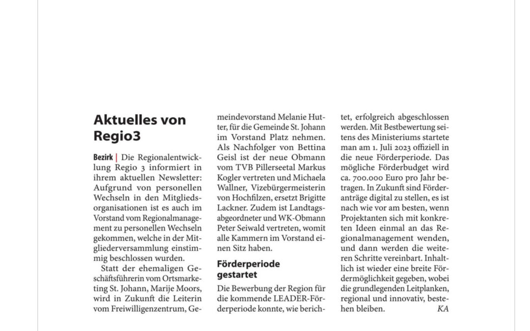 Aktuelles von Regio3