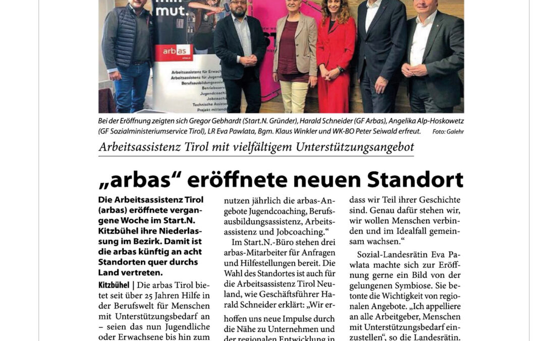 „arbas“ eröffnete neuen Standort