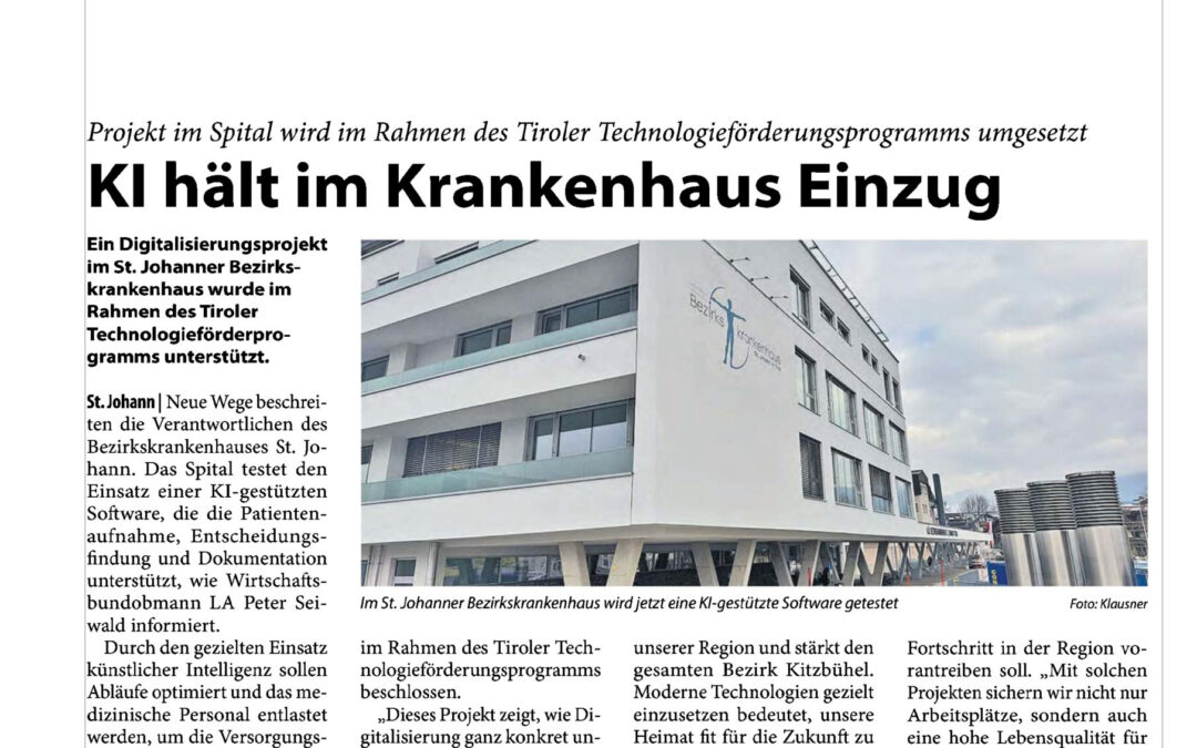 KI hält im Krankenhaus Einzug