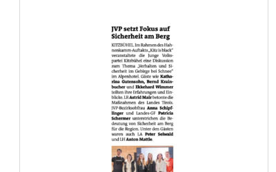 JVP setzt Fokus auf Sicherheit am Berg