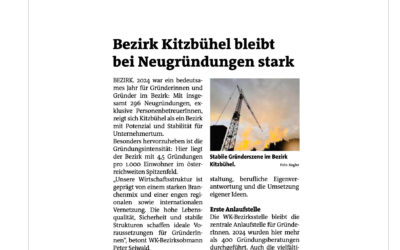 Bezirk Kitzbühel bleibt bei Neugründungen stark