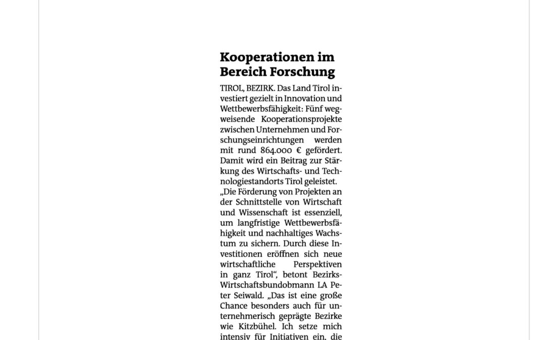 Kooperationen im Bereich Forschung