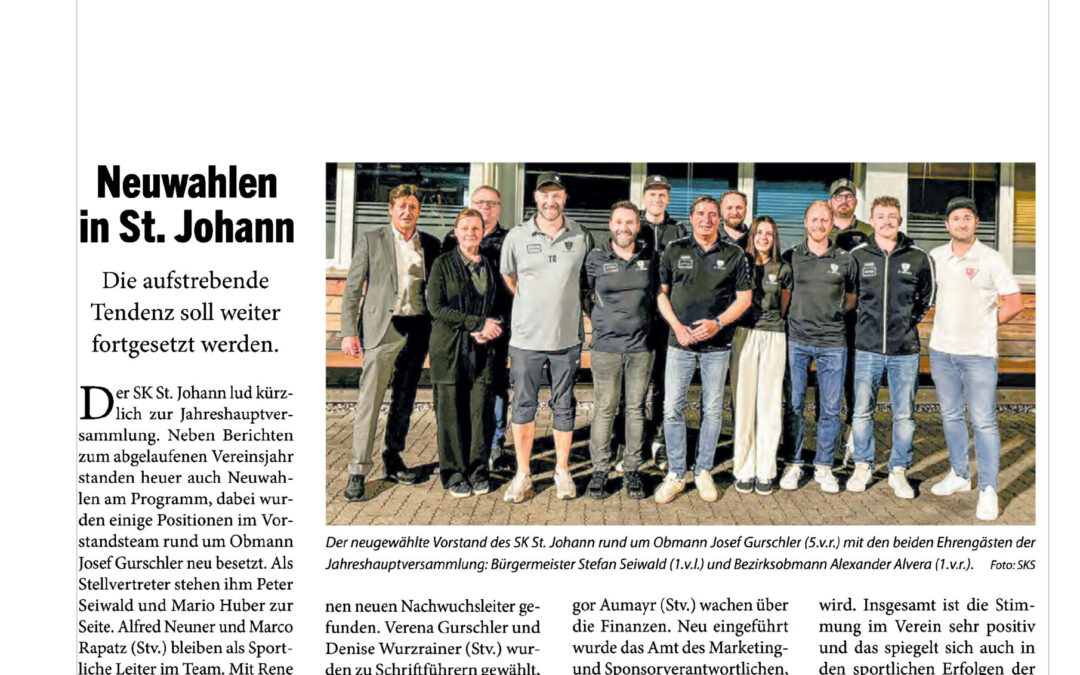 Neuwahlen in St. Johann