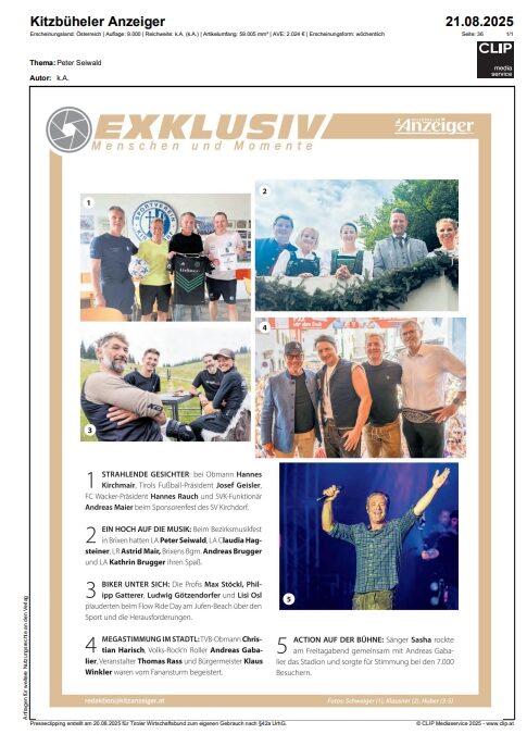 Kitzbüheler Anzeiger | Exklusiv – Menschen und Momente