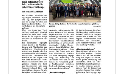150 Jahre Giselabahn: Jubiläum mit Sternfahrt