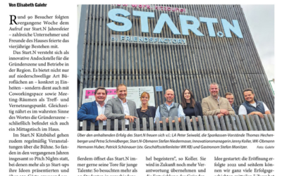 Start.N beging die Jahresfeier unter Freunden