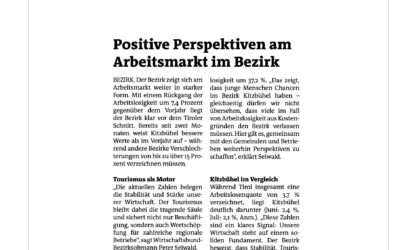 Positive Perspektiven am Arbeitsmarkt im Bezirk