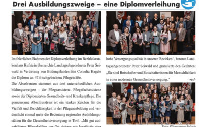 Diplomverleihung Gesundheits- und Krankenpflegeschule Kufstein